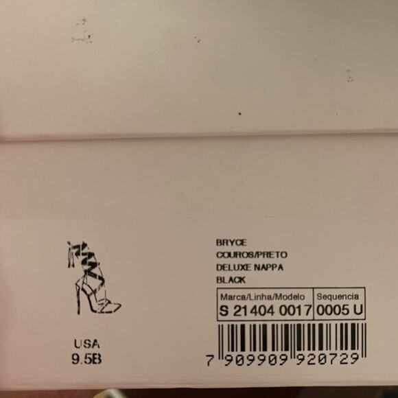 Schutz Bryce Leather Strappy Lace-Up Open Toe Sandals Black Size 9.5 New In Box - Picture 7 of 7